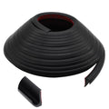 RV-Regenrinnen, 10 Meter lang, Gummi-Tropfleiste, PVC-Regenstreifen, J-förmige Dachregenumleitung, selbstabdichtendes Klebeband, geeignet für Autotüren Wohnwagen (schwarz)