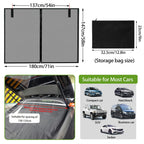 Kofferraumabdeckung Sonnenschutz,180×150cm Heckklappe Flügeltür Kofferraumabdeckung,Auto Heckklappe Moskitonetz,Sonnenschutz Gardinen Vorhang,für Dach Caravan Camper Van Camping