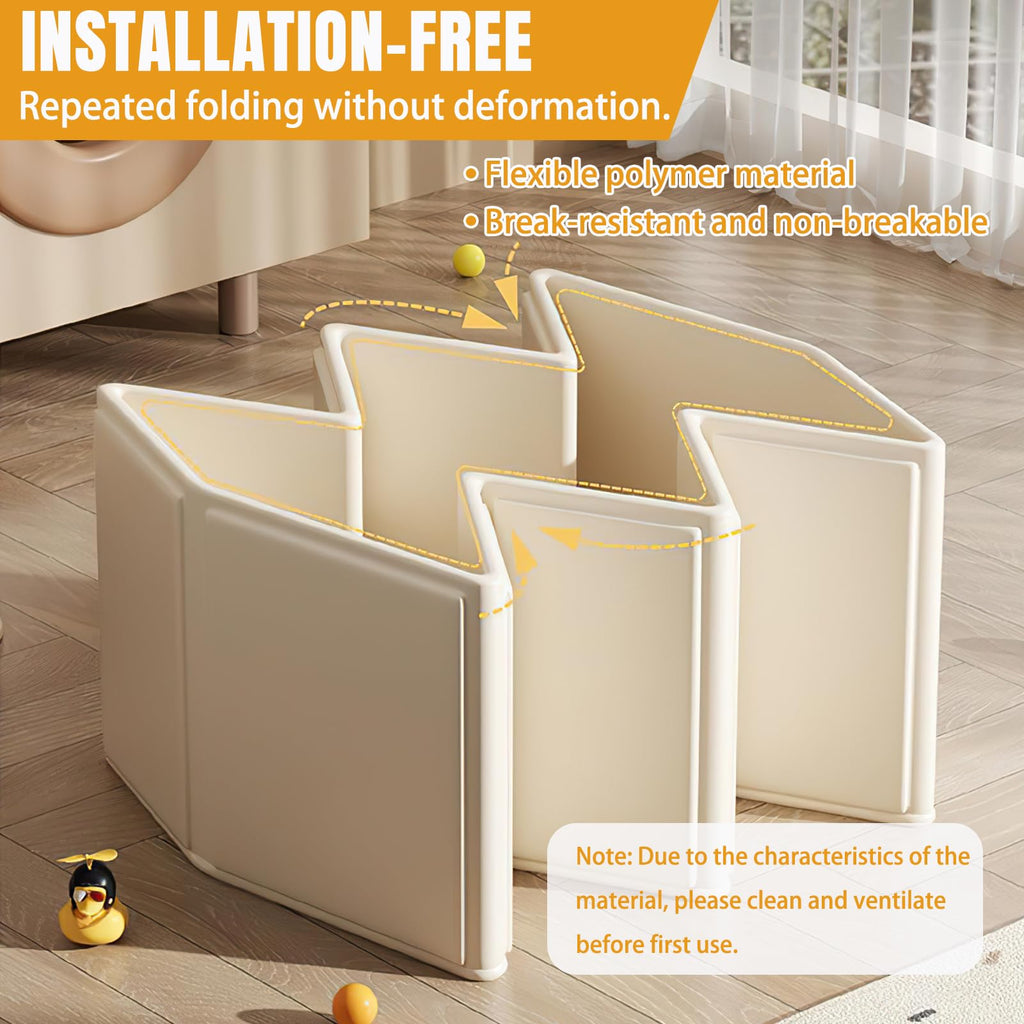 Baignoire pliable bébé - Multifonction et portable pour enfants 0-8 ans, Baignoire enfant pliable pour douche avec bouchon de vidange, Économisante en espace, Solution pratique et spacieuse, Beige