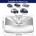 Sonnenschutz Auto Frontscheibe, mit UV-Schutz Sonnenschutz Auto für Windschutzscheibe, Schnelles Entfalten und Falten Auto Sonnenblende für die meisten Autos SUV MPV LKW